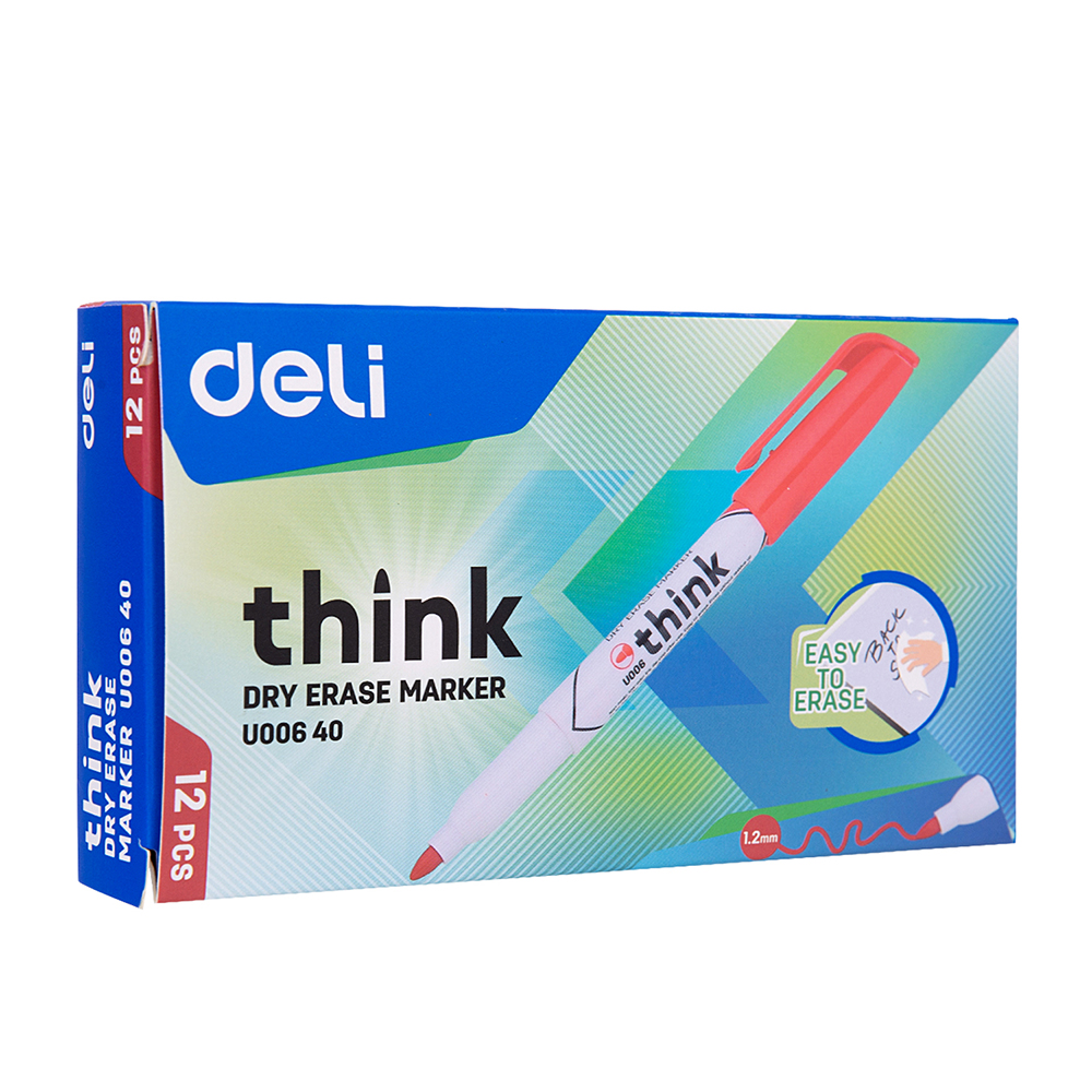DELİ U00640 TAHTA KALEMİ 1.2MM KIRMIZI 100127950