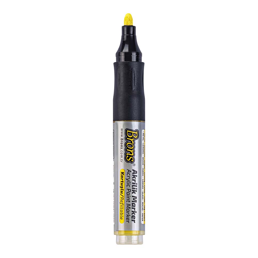 BRONS BR-4010 AKRİLİK MARKER SARI