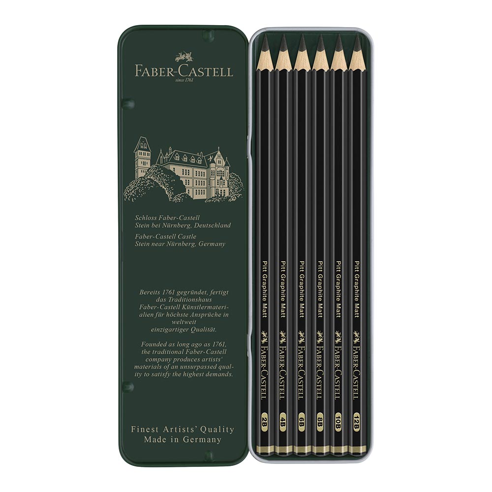 FABER PİTT GRAPHİTE MATT DERECELİ KALEM 6LI SET 115207